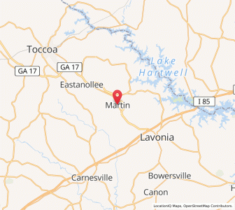 Map of Martin, Georgia