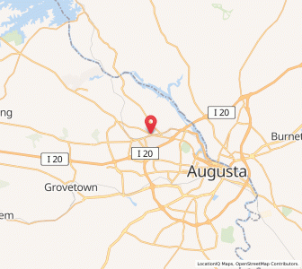 Map of Martinez, Georgia