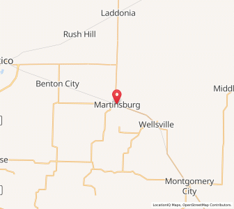 Map of Martinsburg, Missouri