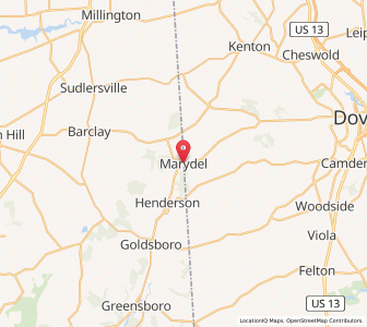Map of Marydel, Maryland