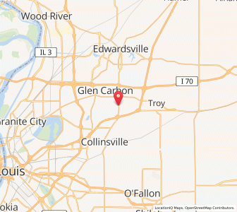 Map of Maryville, Illinois