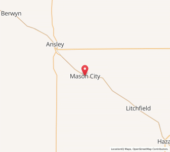 Map of Mason City, Nebraska