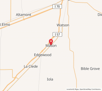 Map of Mason, Illinois