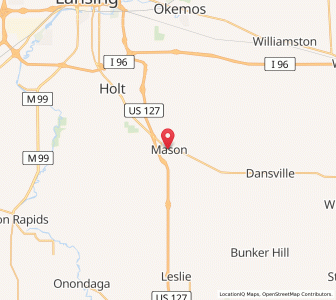 Map of Mason, Michigan