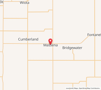 Map of Massena, Iowa