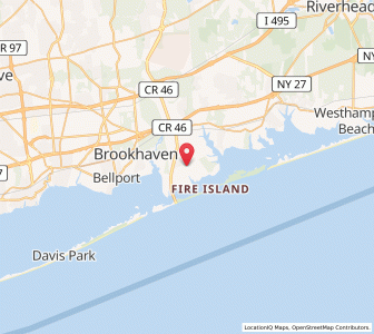 Map of Mastic Beach, New York