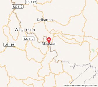 Map of Matewan, West Virginia