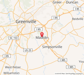 Map of Mauldin, South Carolina