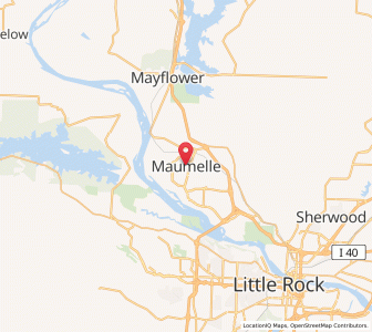 Map of Maumelle, Arkansas