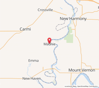 Map of Maunie, Illinois
