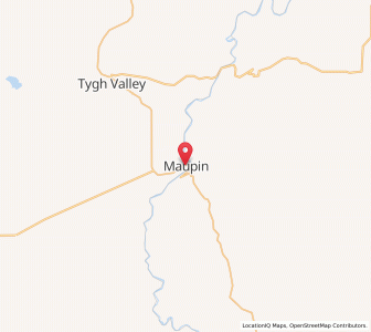 Map of Maupin, Oregon