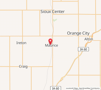 Map of Maurice, Iowa