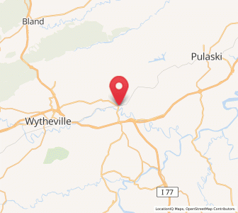 Map of Max Meadows, Virginia