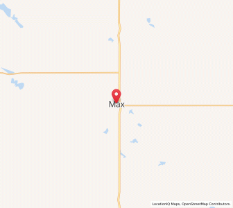 Map of Max, North Dakota