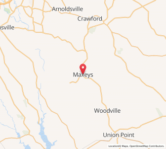 Map of Maxeys, Georgia