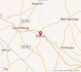 Map of Maxton, North Carolina