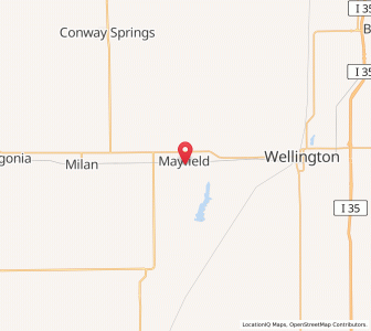 Map of Mayfield, Kansas