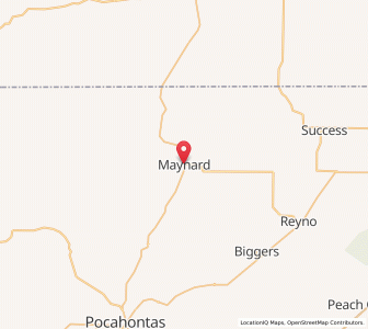 Map of Maynard, Arkansas