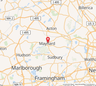 Map of Maynard, Massachusetts