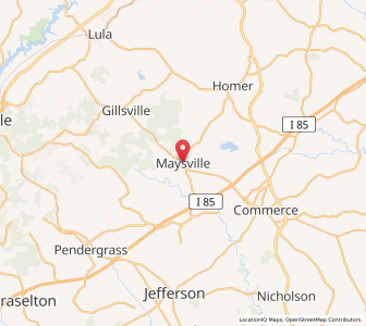 Map of Maysville, Georgia