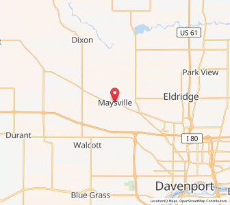 Map of Maysville, Iowa