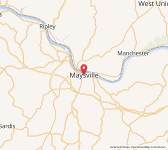 Map of Maysville, Kentucky