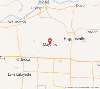 Map of Mayview, Missouri