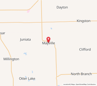 Map of Mayville, Michigan