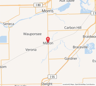 Map of Mazon, Illinois