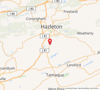 Map of McAdoo, Pennsylvania