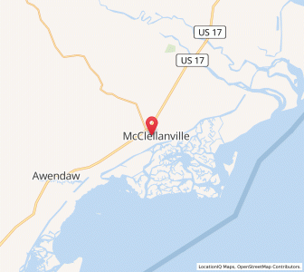 Map of McClellanville, South Carolina