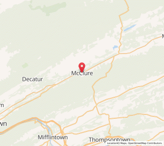 Map of McClure, Pennsylvania
