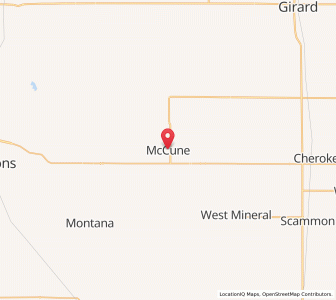 Map of McCune, Kansas