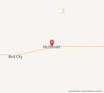 Map of McDonald, Kansas
