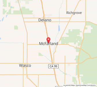 Map of McFarland, California