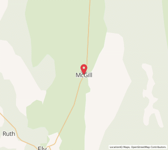 Map of McGill, Nevada