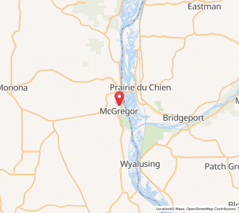 Map of McGregor, Iowa