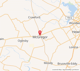 Map of McGregor, Texas