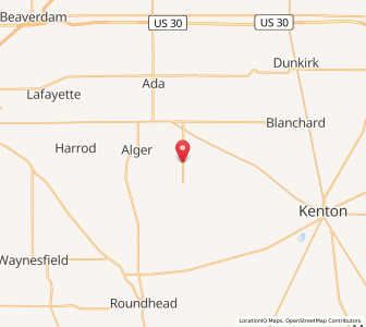 Map of McGuffey, Ohio