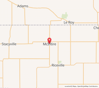 Map of McIntire, Iowa