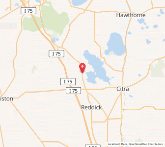 Map of McIntosh, Florida