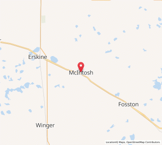 Map of McIntosh, Minnesota