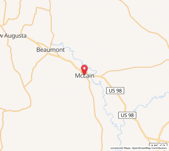 Map of McLain, Mississippi