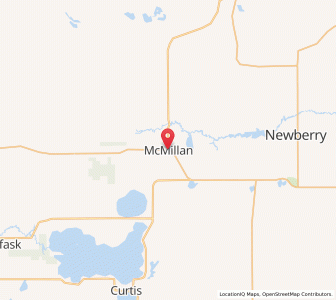 Map of McMillan, Michigan