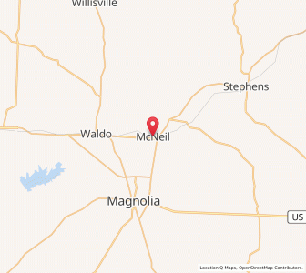 Map of McNeil, Arkansas