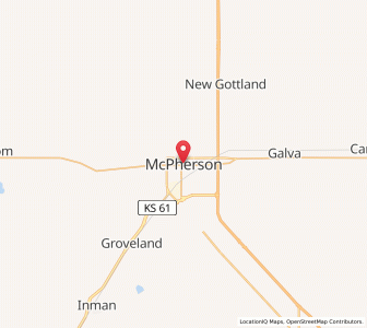 Map of McPherson, Kansas