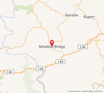 Map of Meadow Bridge, West Virginia