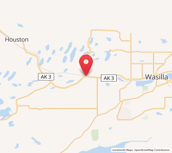 Map of Meadow Lakes, Alaska