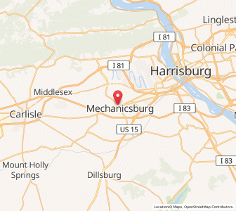 Map of Mechanicsburg, Pennsylvania