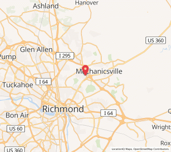 Map of Mechanicsville, Virginia